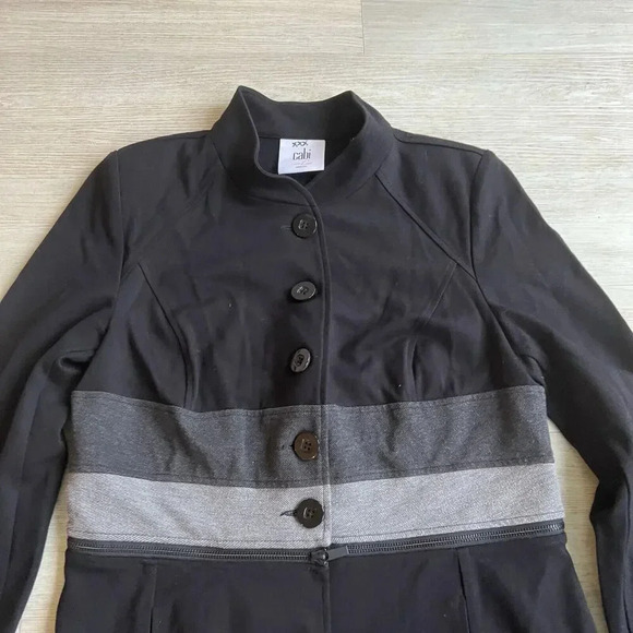 CAbi M #3176 Osaka Nights Convertible Jacket Coat Black Gray Career Classic - Picture 5 of 16